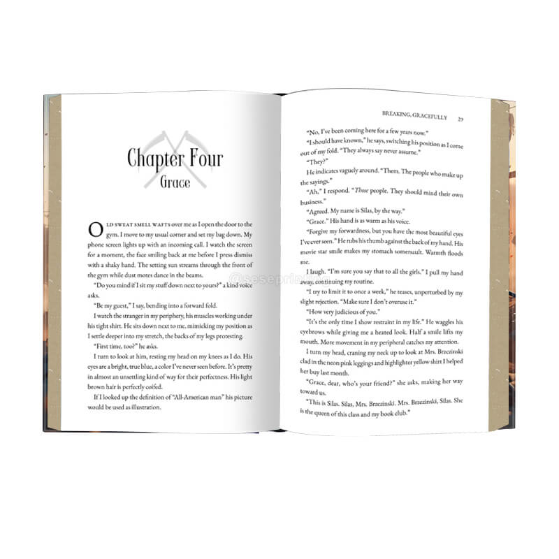 Hardcover Book with Foil Words on the Cover and Sprayed Edges 7