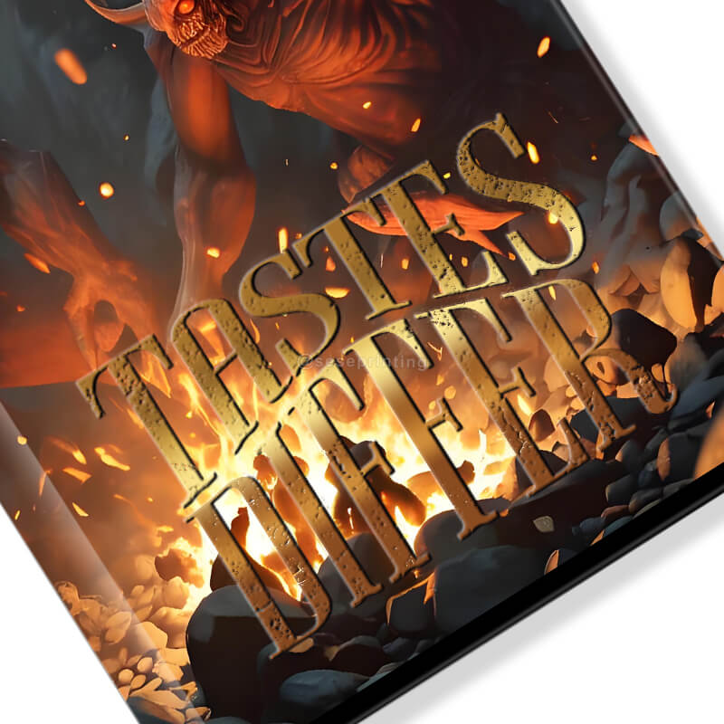 Gold Foil Stamping Hardcover Book Printed with Custom Sprayed Edges 8