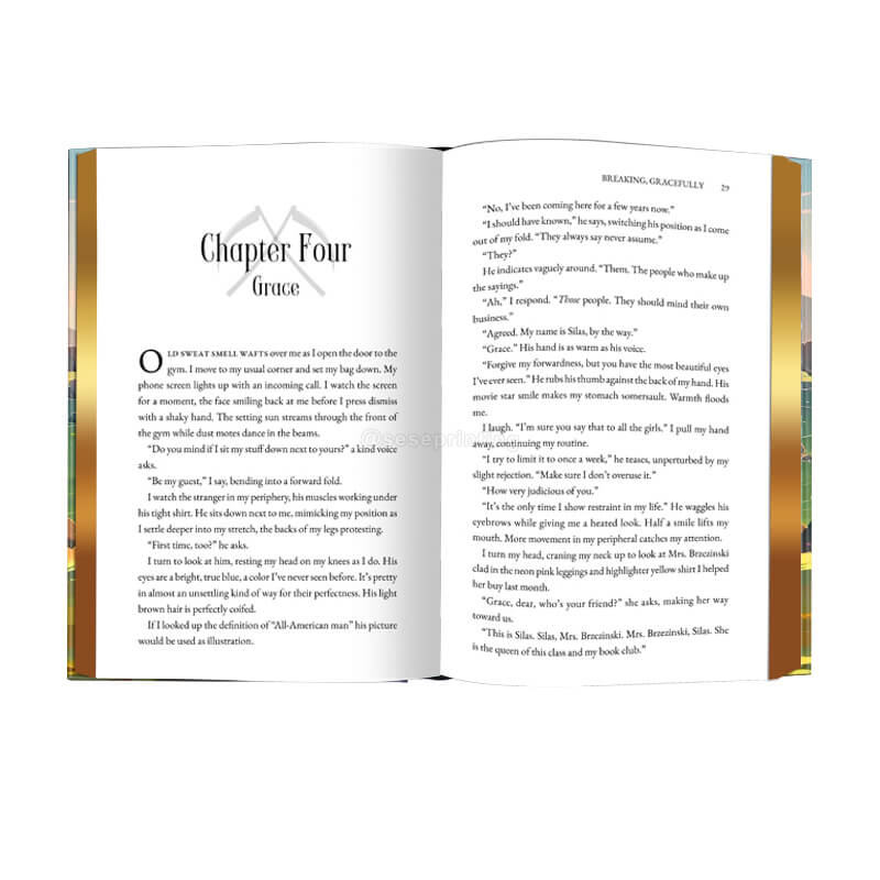 Gold Foil Stamping Hardcover Book with Custom Gold Sprayed Edges 7