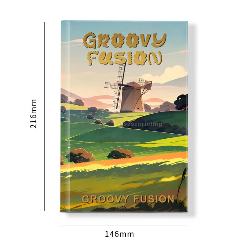 Gold Foil Stamping Hardcover Book with Custom Gold Sprayed Edges 6