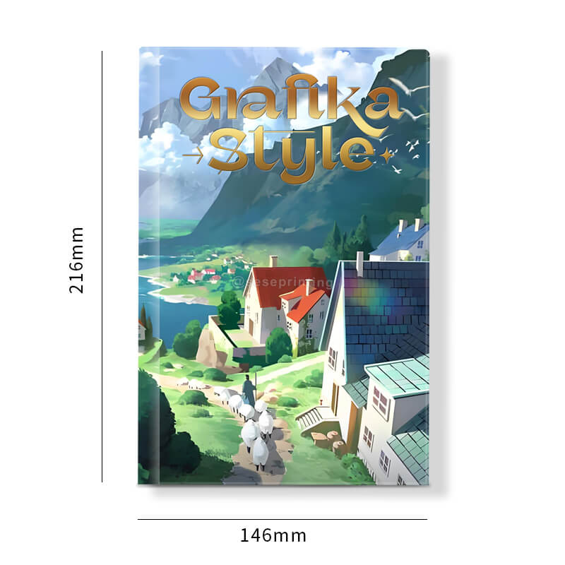 Black and White Printing Hardback Book with Gold Foil and Sprayed Edges 6