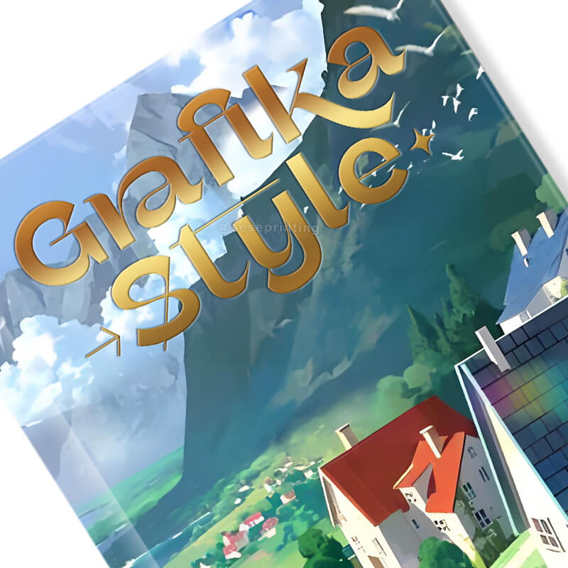 Black and White Printing Hardback Book with Gold Foil and Sprayed Edges 8