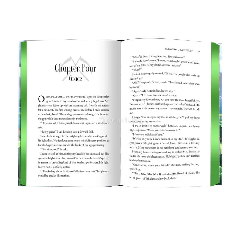 Black and White Printing Hardback Book with Gold Foil and Sprayed Edges 7