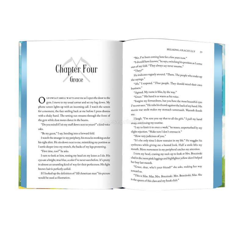 Custom Hardcover Fiction Book Printed Edges and  Foiling Cover 7