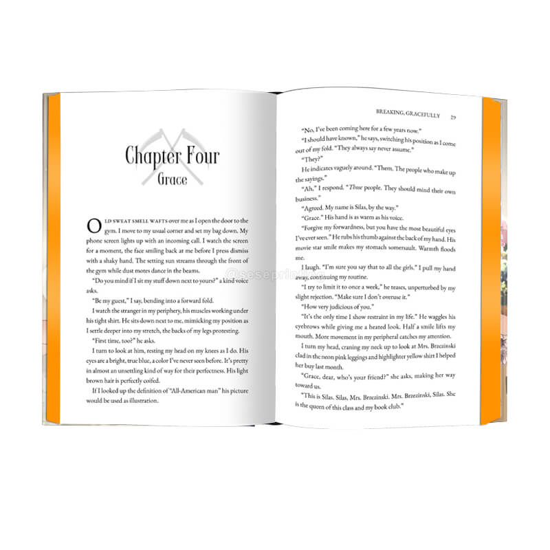 Black and White Interior Special Hardcover Book with Sprayed Edges 7