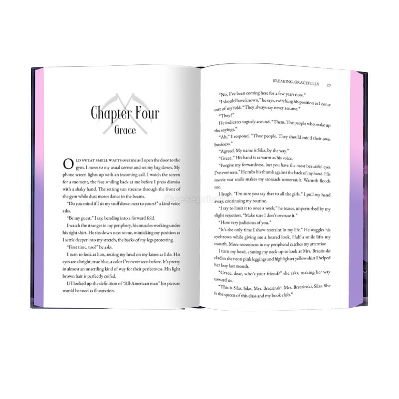 Deluxe Version of Fantasy Romance Book Printed with Sprayed Edges 7