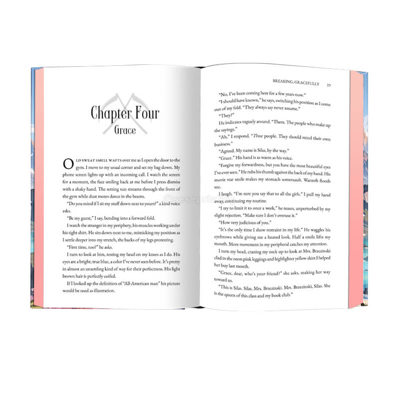 Professional Printed Custom Hardcover Novel Book with Sprayed Edges 7