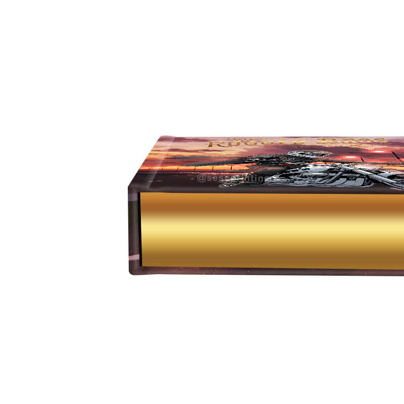 Hardcover Fiction Novel with Gold Foil Stamping and Gold Sprayed Edges 10