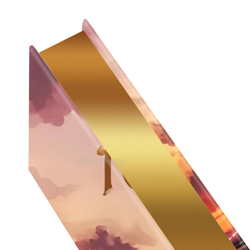 Hardcover Fiction Novel with Gold Foil Stamping and Gold Sprayed Edges 9