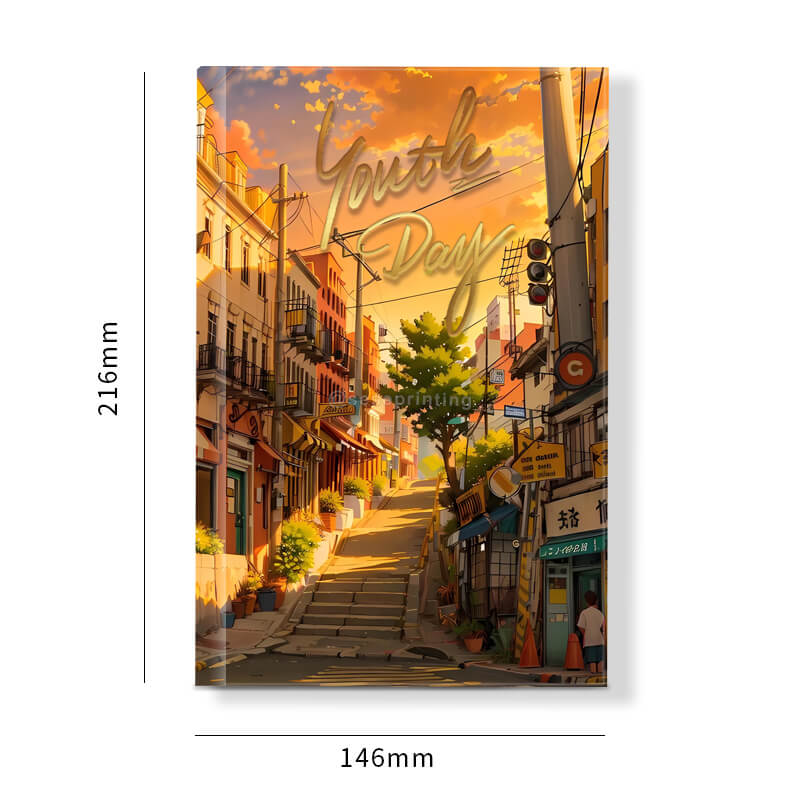 Custom Hardcover Book with Gold Foil Stamping Cover and Sprayed Edges 6