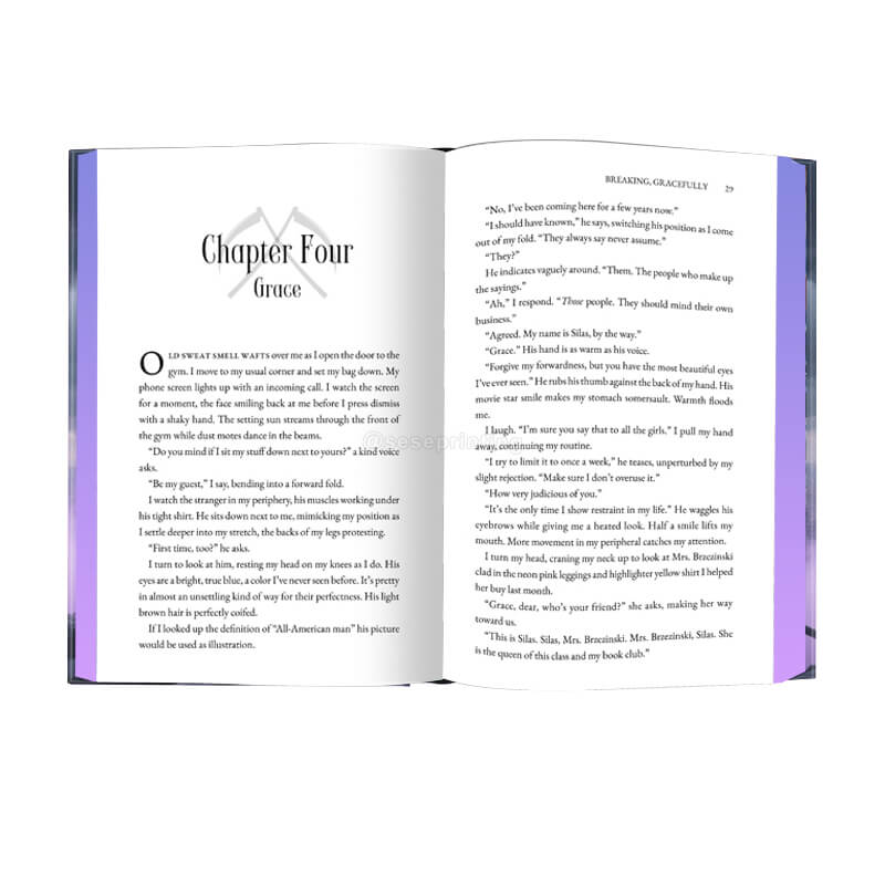 Custom Size Hardcover Fiction Books Printed with Sprayed Edges 7