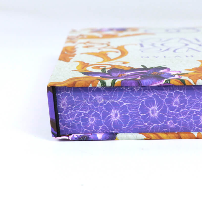 Print Hardcover Book with Ribbon Bookmark and Pattern Sprayed Edges 11