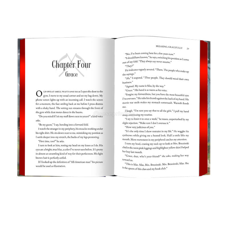 Professional Printed Custom Hardcover Sprayed Edges Story Novel Book 7