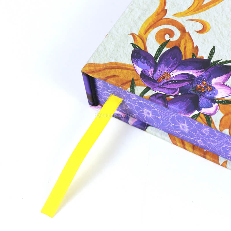 Hardcover Book with Foiled Covers, Custom Stenciled Edges, Ribbon Bookmark 10