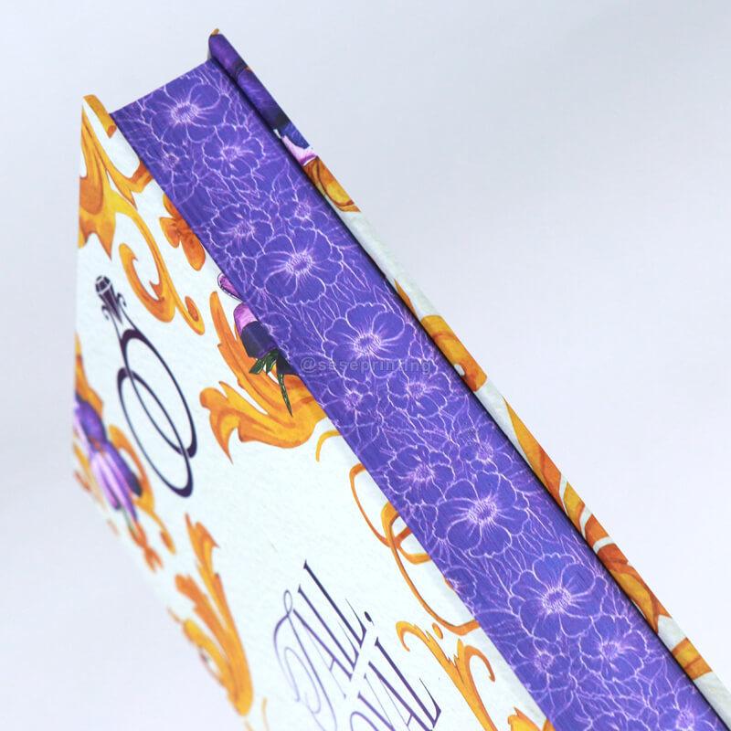 Hardcover Book with Foiled Covers, Custom Stenciled Edges, Ribbon Bookmark 9