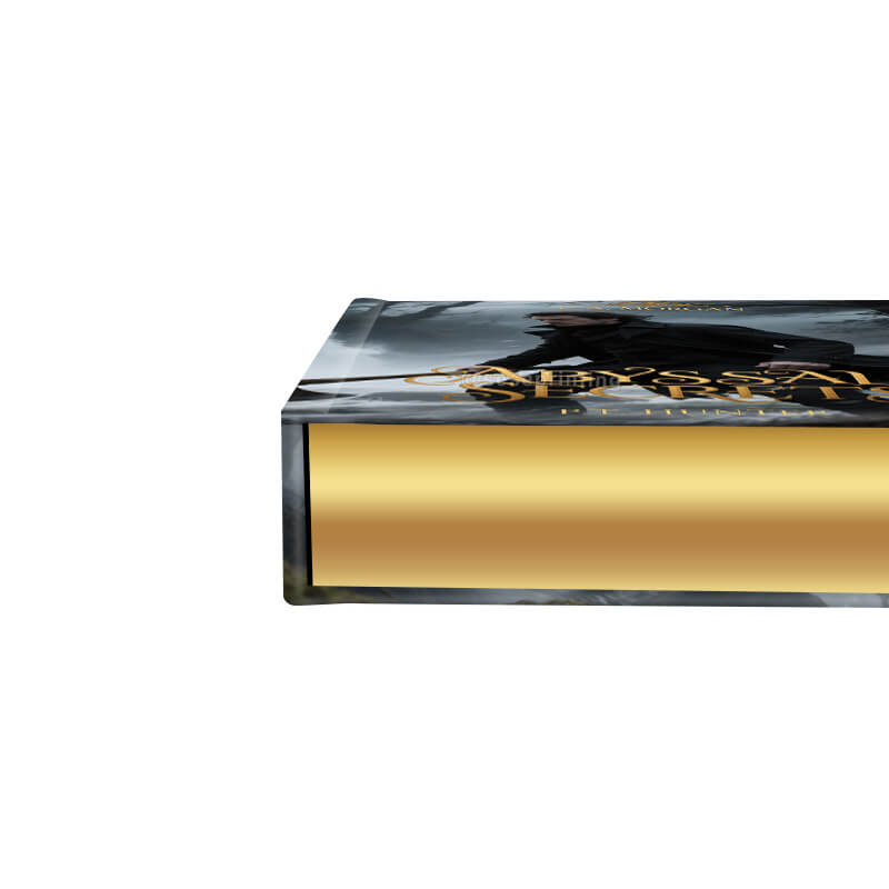 Black and White Interior Hardcover Book with Foil Cover and Sprayed Edges 10