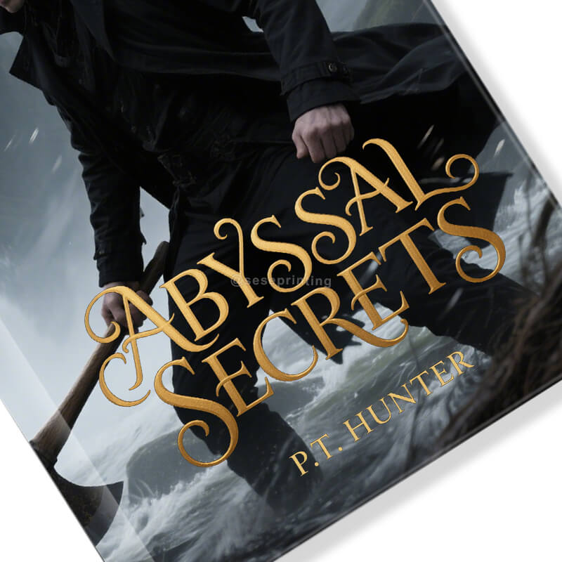 Black and White Interior Hardcover Book with Foil Cover and Sprayed Edges 8