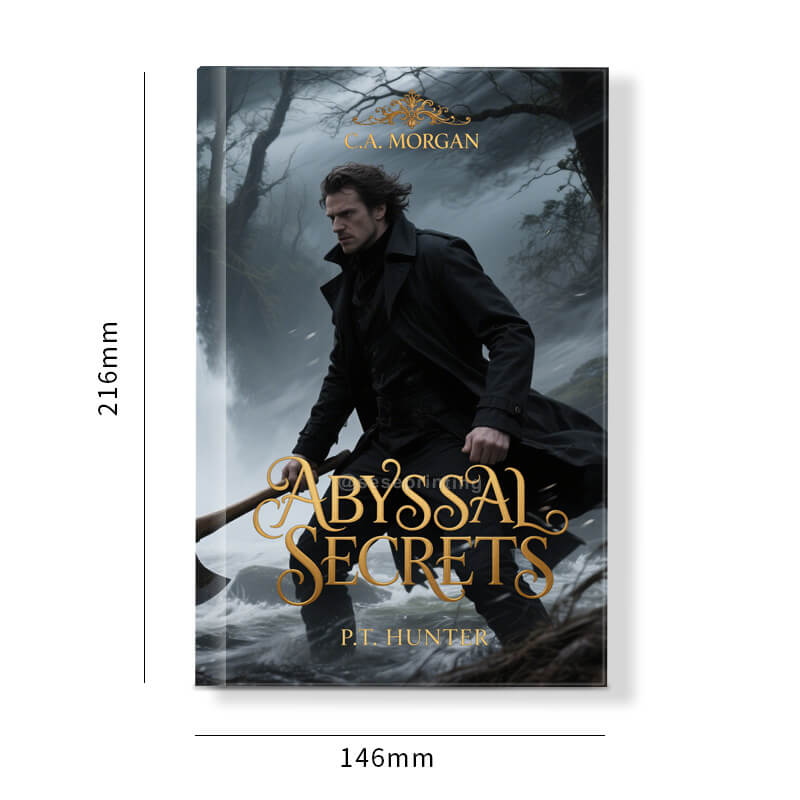 Black and White Interior Hardcover Book with Foil Cover and Sprayed Edges 6