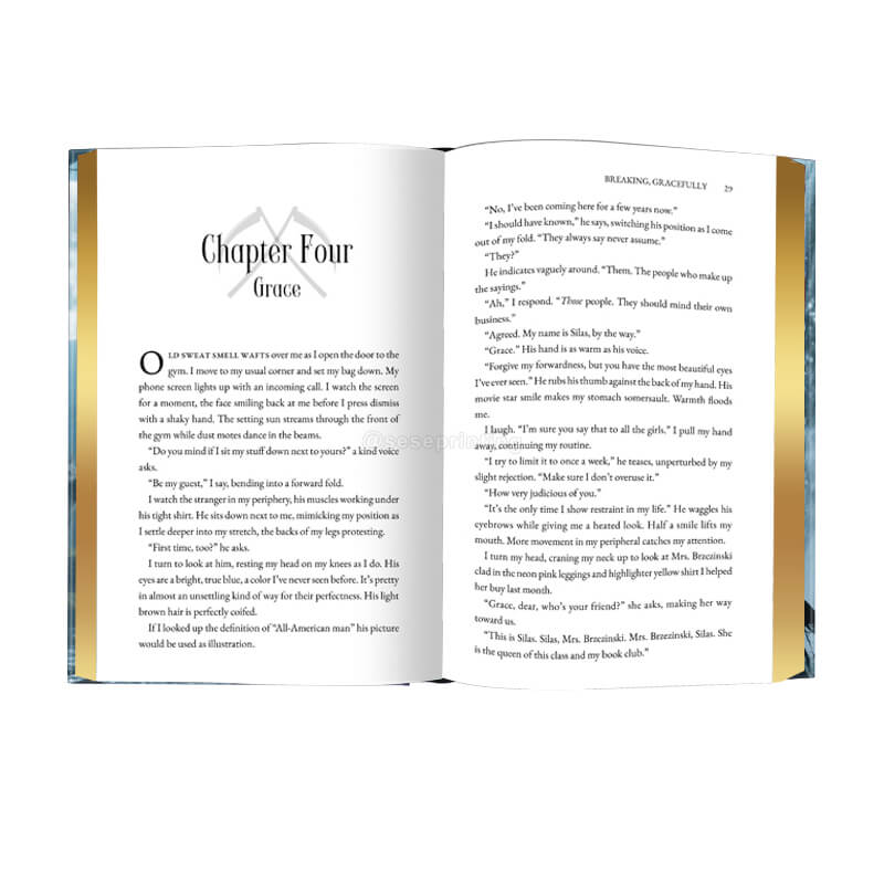 Hardback Books with Custom Sprayed Edges and Gold Foil on the Title 7