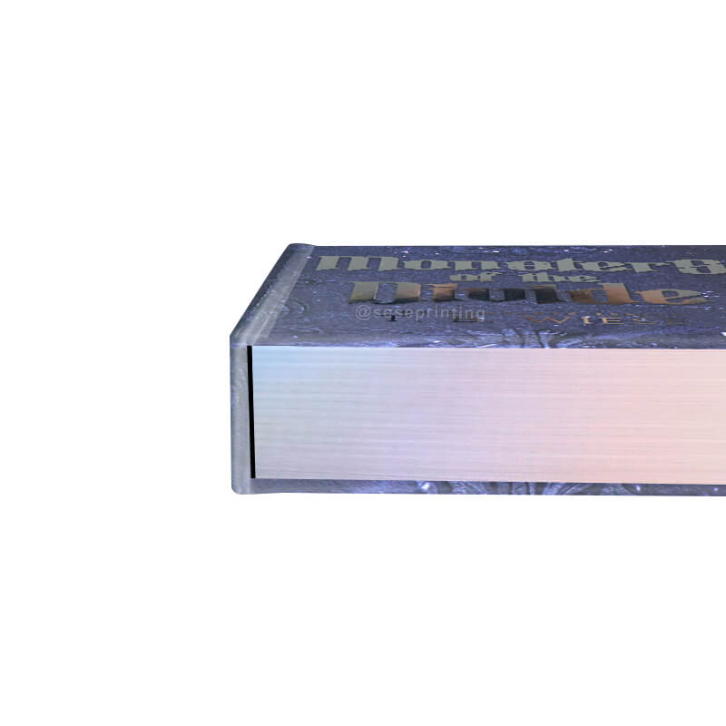 Hardcover Book with Silver Foiling on Cover and Holographic Foiled Edges 11