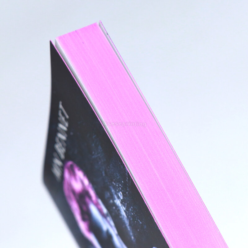 Paperback Books with Solid Color Sprayed Edges and Foil on the Title 9