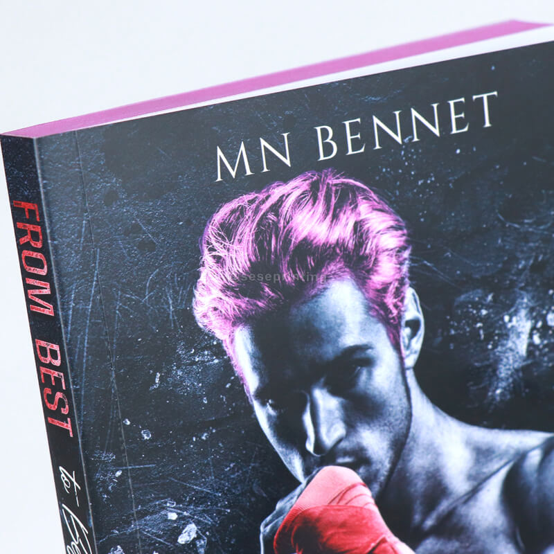 Paperback Books with Solid Color Sprayed Edges and Foil on the Title 8