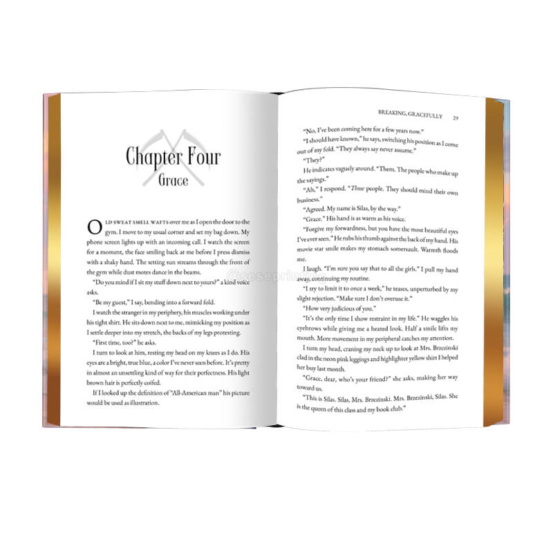 Contemporary Romance Book with Sprayed Edges and Foil on the Covers 7