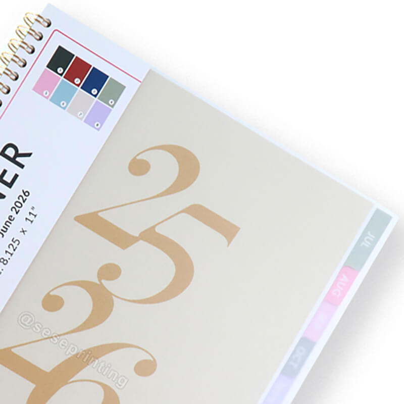 12 Month Planner Spiral PVC Cover Weekly Schedule Agenda Planner 8