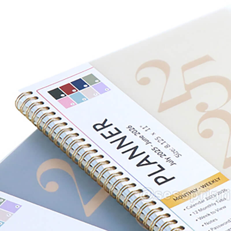 12 Month Planner Spiral PVC Cover Weekly Schedule Agenda Planner 9