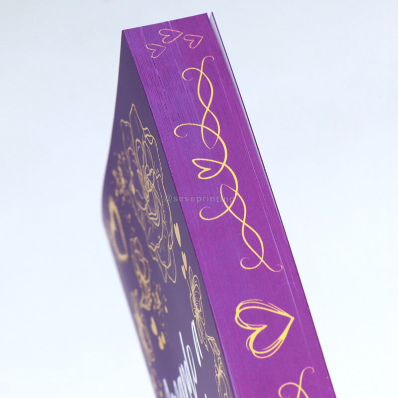 Paperback Book Printing with Custom Sprayed Edges and Gold Foiling Cover 9