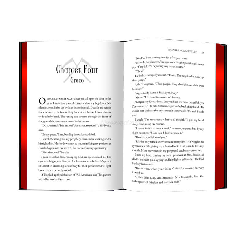 Contemporary Romance Book with Sprayed Edges and Foil on the Covers1 7