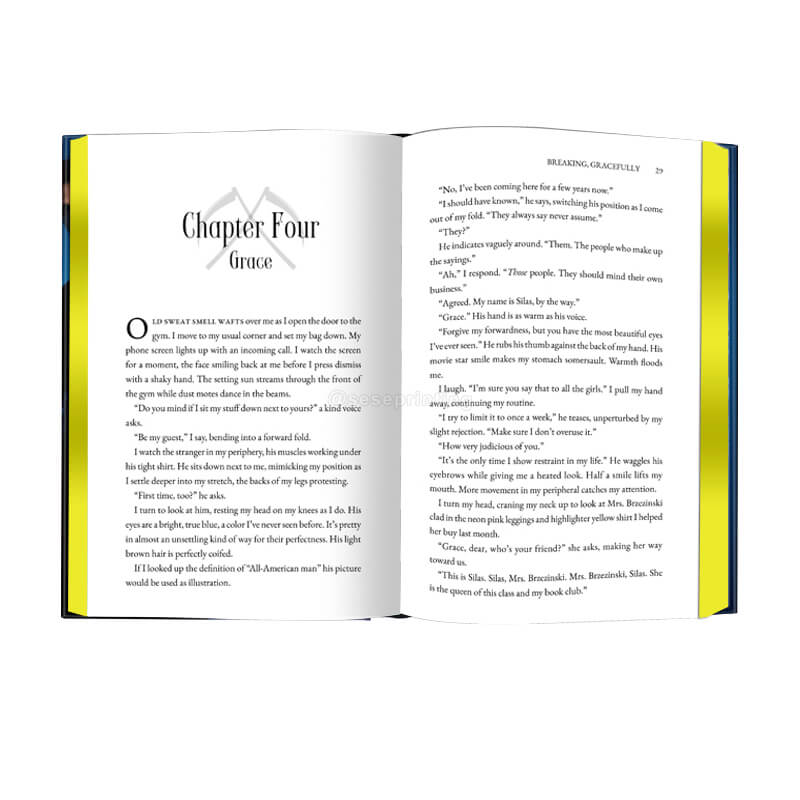 Hardcover Romance Fantasy Book with Sprayed Edges and Foiling Cover 7