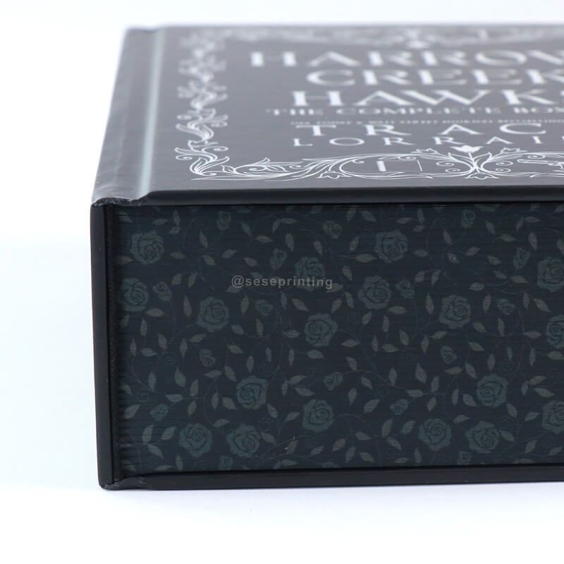 Create White Text Ink on Black Printed Hardback Book with Sprayed Edges 11