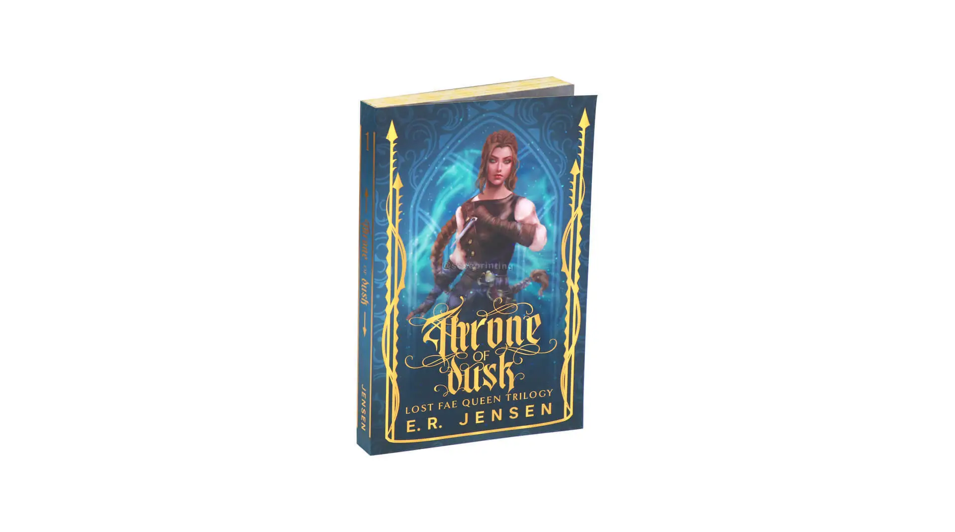 Paperback Book with Gold Foil Stamping on Cover and Sprayed Edges 1