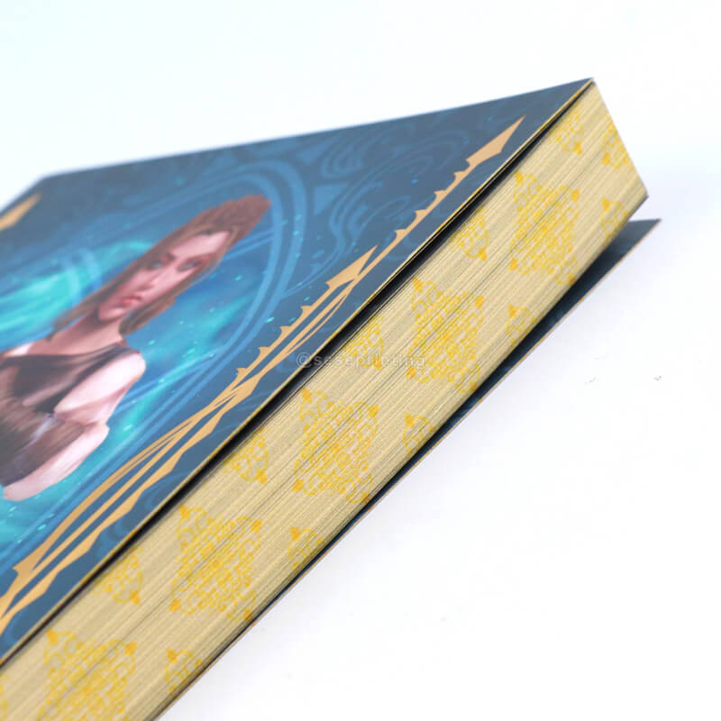 Paperback Book with Gold Foil Stamping on Cover and Sprayed Edges 9