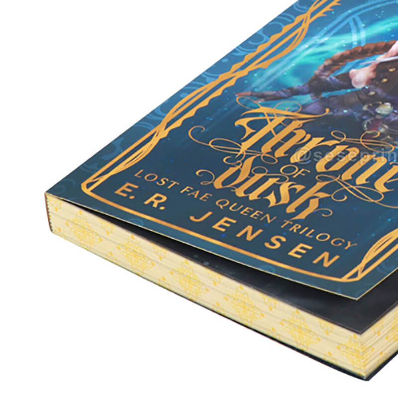 Paperback Book with Gold Foil Stamping on Cover and Sprayed Edges 10