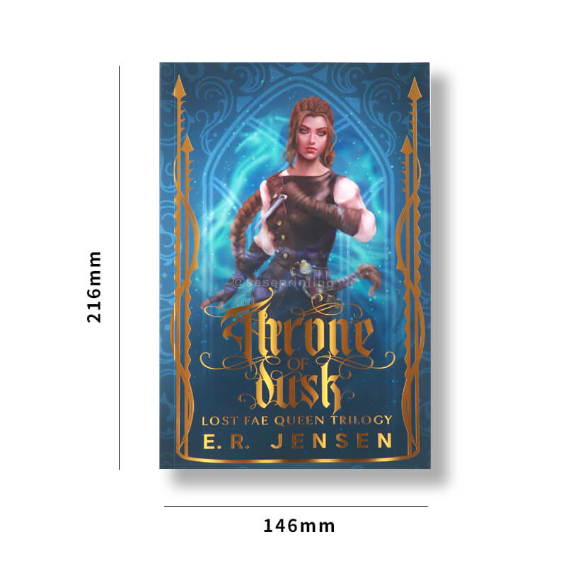 Paperback Book with Gold Foil Stamping on Cover and Sprayed Edges 6