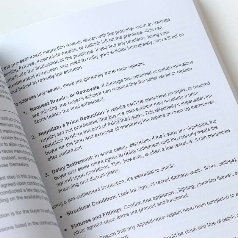 Black and White Printing Paperback Book with Foiling Cover 7