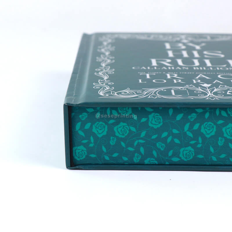 Sprayed Edges Hardcover Book with Silver Foil on Cover and Endpapers 12