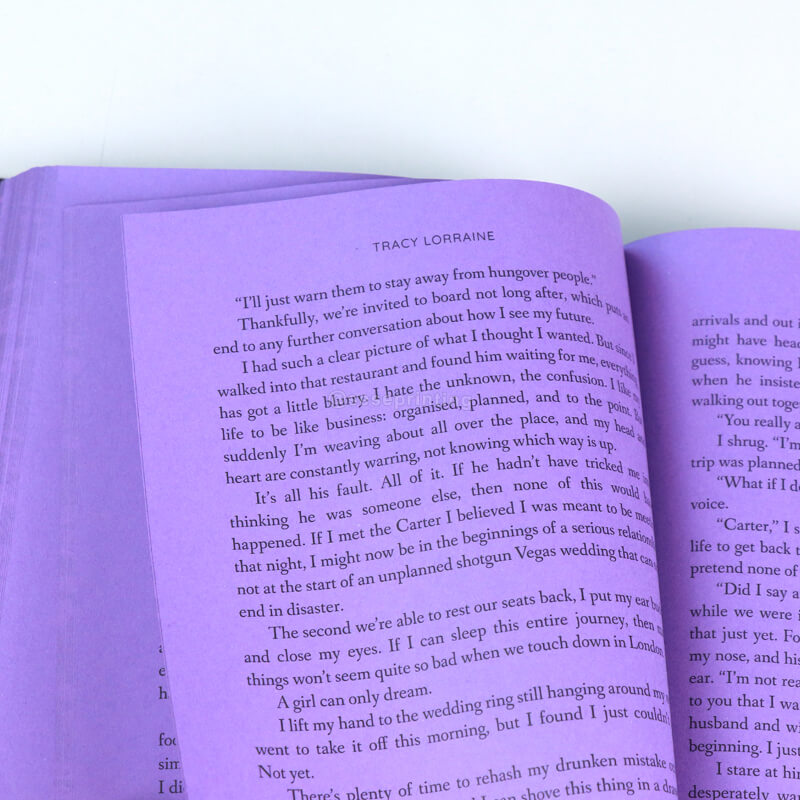 Colored Paper Fantasy Romance Fiction Book Hardcover with Sprayed/Decorative Edges 8