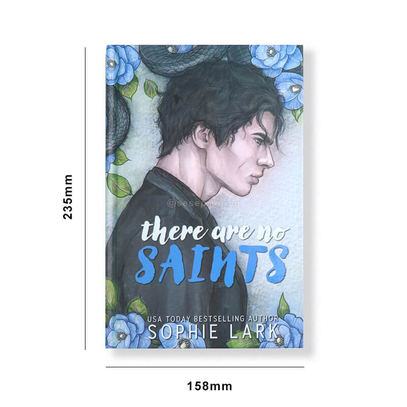 Matte Hardcover with a Few Colored Illustration Pages, Spot UV, Front Endpapers and Sprayed Edges 6