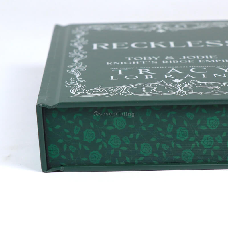 Green Colored Paper Hardcover Romance Novels with Foil on Cover and Sprayed Edges 11