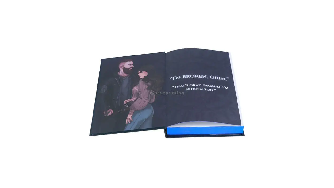 Sprayed Edges Hardcover Book with a Foiled Cover and Artwork on the Endpapers 1