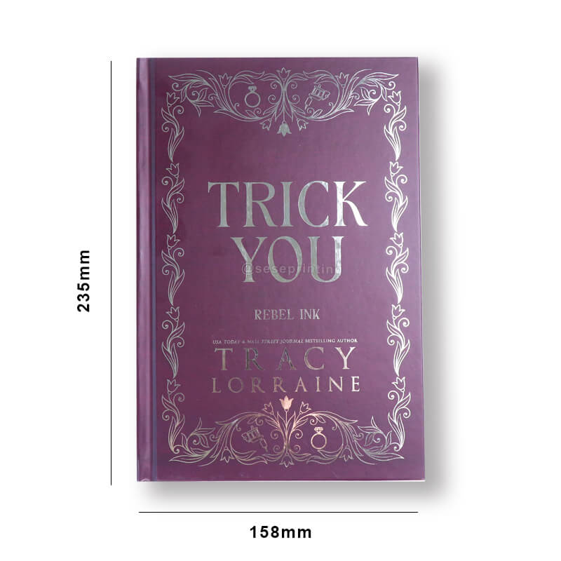 Sprayed Edge Hardback Books with Silver Foil Cover, Colored Papers, and End Pages 6