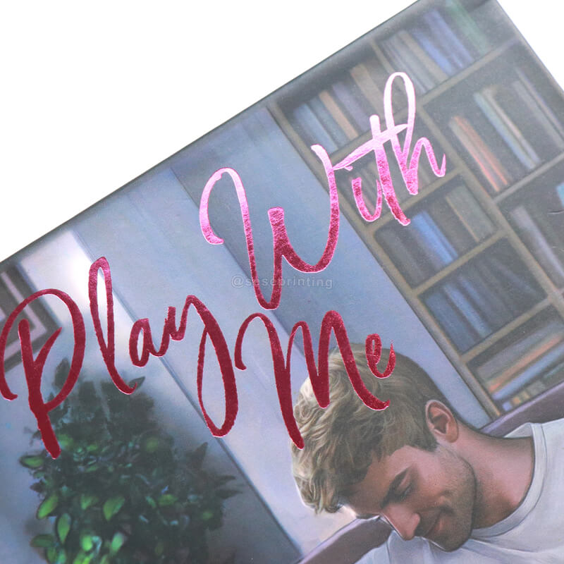 Hardcover Book with Colored End Papers, Foil on Cover and Pattern Stenciled Edges 9