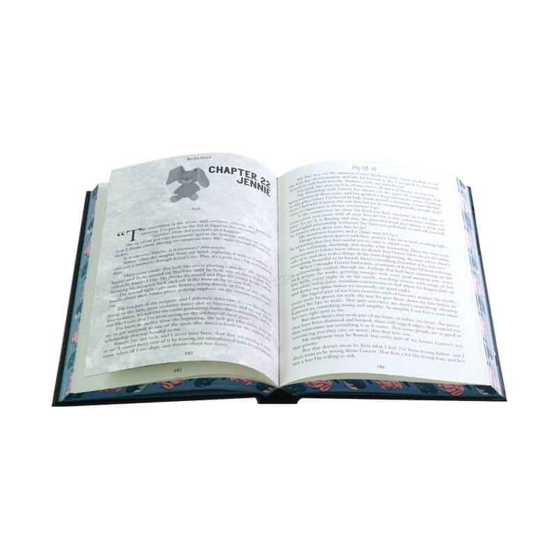 Hardcover Book with Colored End Papers, Foil on Cover and Pattern Stenciled Edges 8