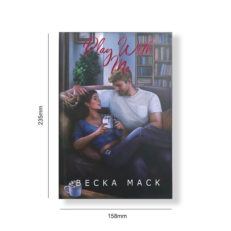 Hardcover Book with Colored End Papers, Foil on Cover and Pattern Stenciled Edges 6