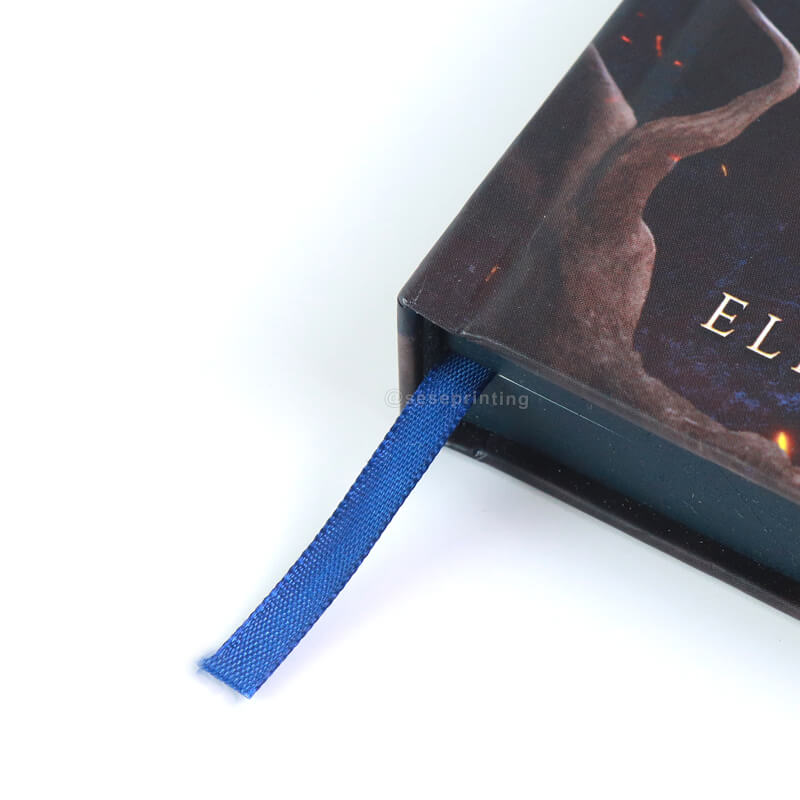 Matte Lamination Hardcover Books with Sprayed Edges and Ribbon Bookmark 10