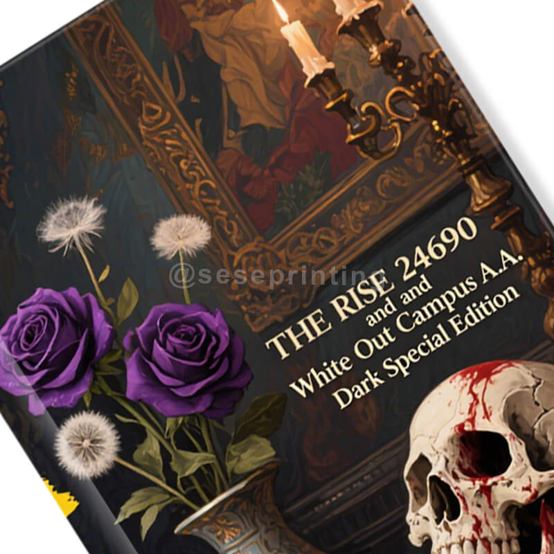 Hardback Book Printing Foil on the Cover and Custom Metallic Sprayed Edges 8