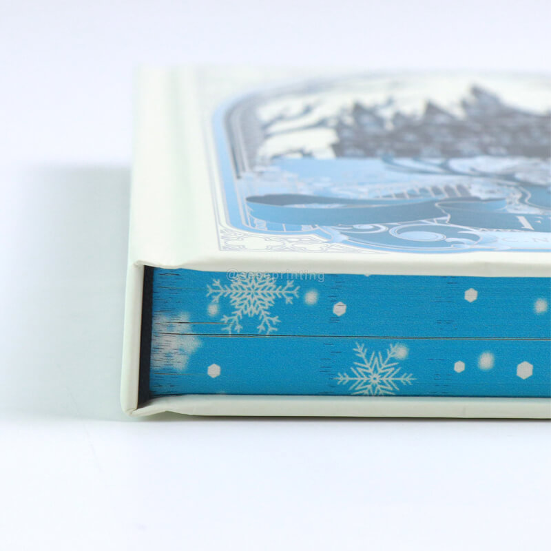 Book with Matte Lamination Hardcover with Foiling, Endpapers, Ribbon Marker and Sprayed Edges 12